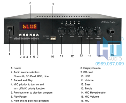 MP135 Tăng âm số với MP3 và Bluetooth 35W 5 MP135S logo1