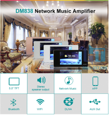 DM838 Amply Music Smart Network 6 DM 838 NEW