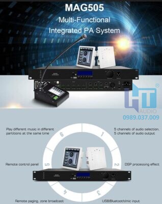 MAG505 5x5 Audio Matrix PA System 5 MAG505 host system