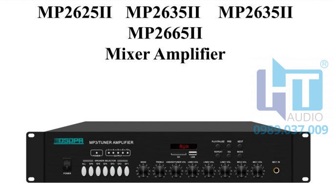 MP2665II Amply kèm trộn chia 6 vùng loa 2 MP2625II MP2665II Mixer Amplifier